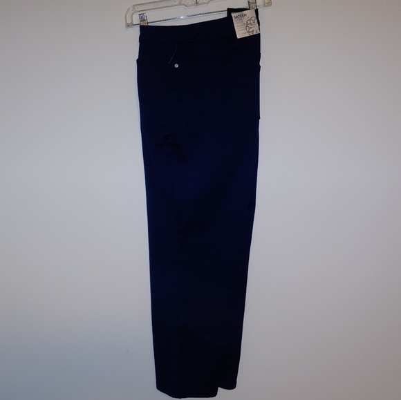 NWT navy sateen stretch pants - Picture 5 of 5